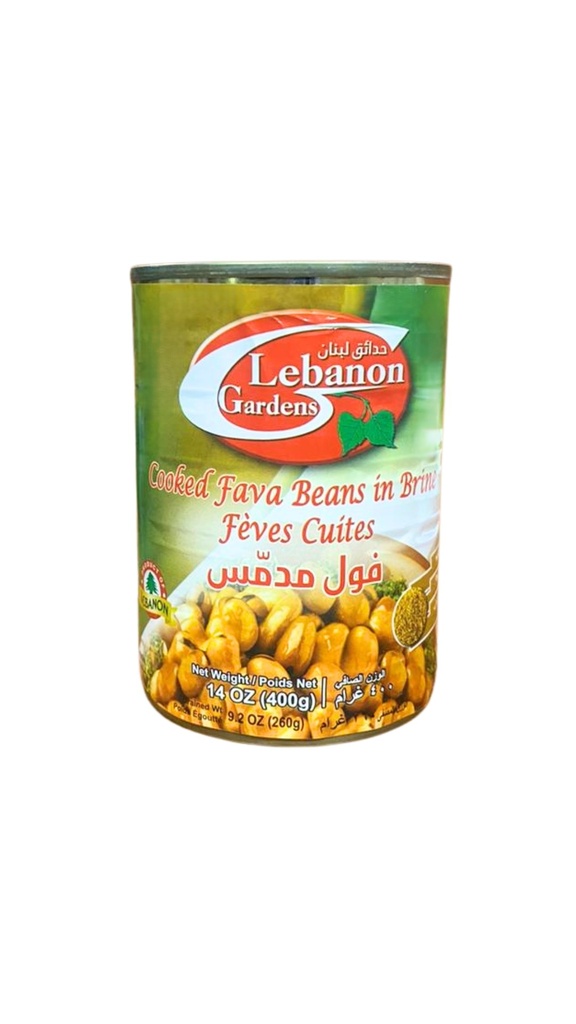 Foul Moudamas In Brine with Cumin 400g - Lebanon Gardens / فول مدمس مع كمون
