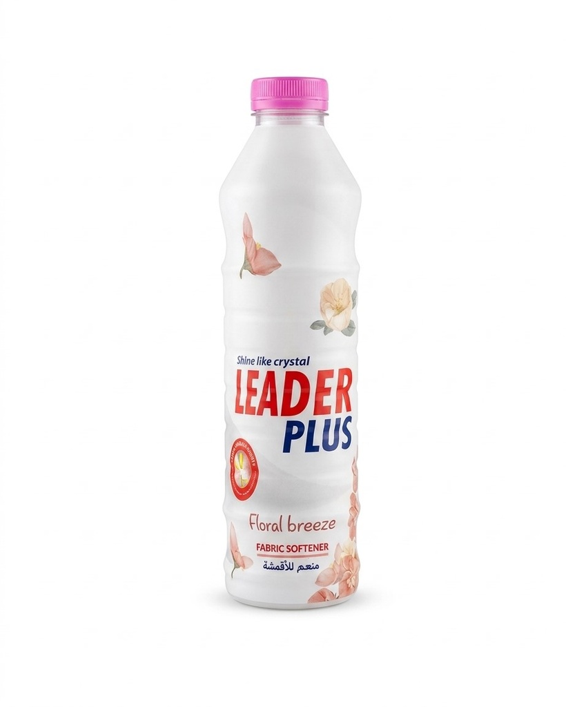 Leader Plus Softener Pink Flower Breeze 1L - منعم الأقمشة ليدر بلاس برائحة نسيم الزهور الوردية