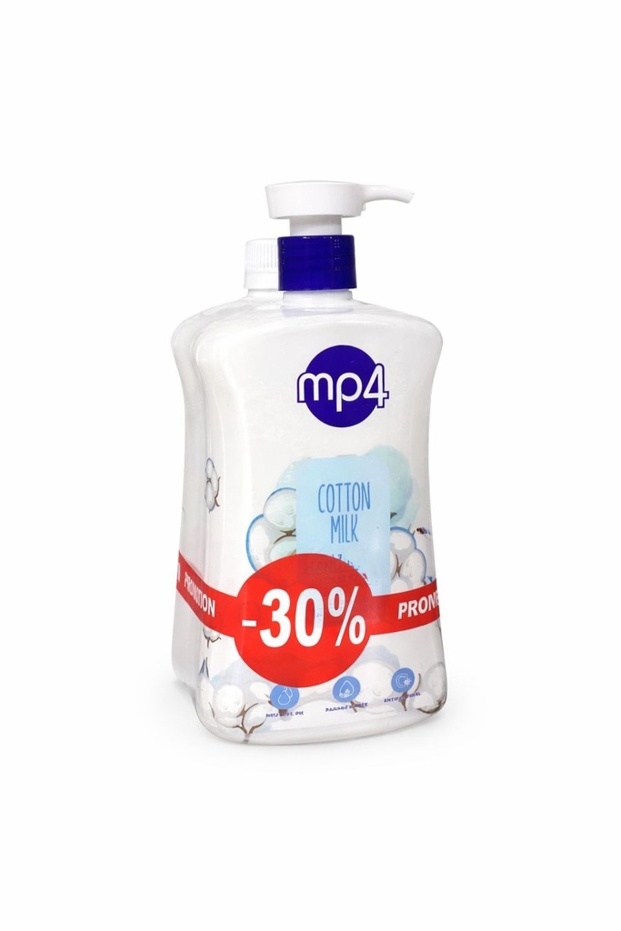 MP4 Hand Wash Cotton Milk 2*500mlL - برائحة قطن وحليب