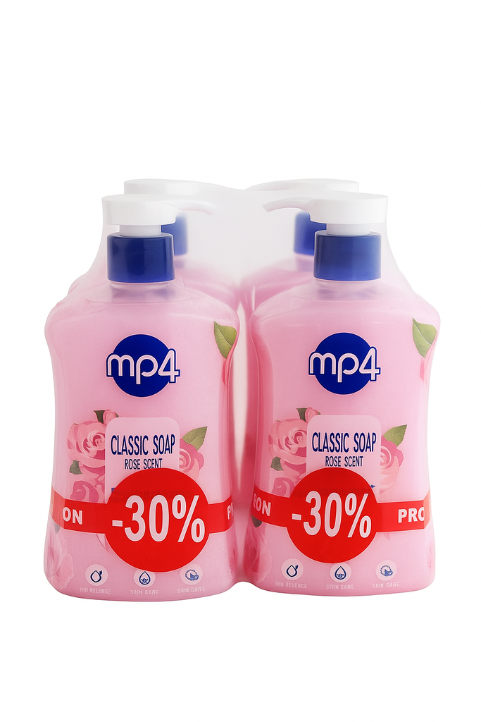 MP4 Hand Wash Rose Scent 500 ML - غسول يدين برائحة الورد