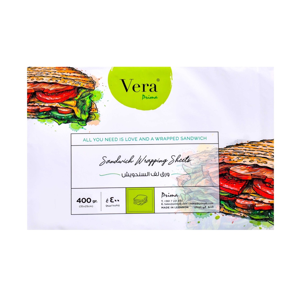 Vera Sandwich Paper 400 GR (Pack of 12) -ورق ساندويش 