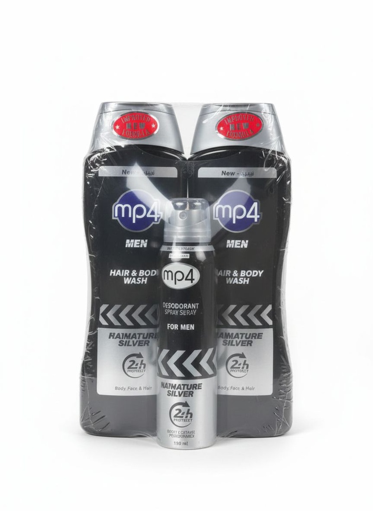 MP4 Shower Gel 650ml (2+1 free) - جل استحمام 