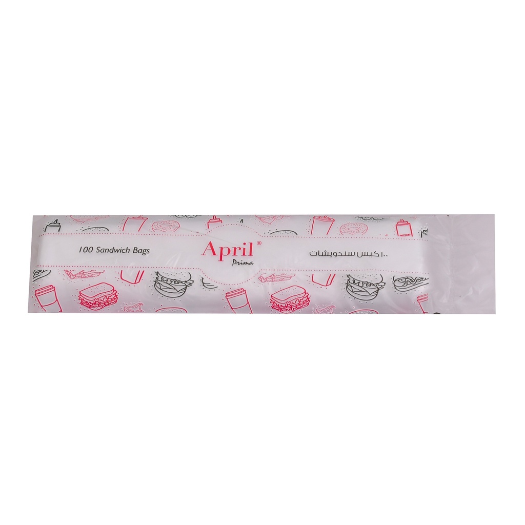 April Sandwich Bags 100 (Pack of 12) - أكياس ساندويش 