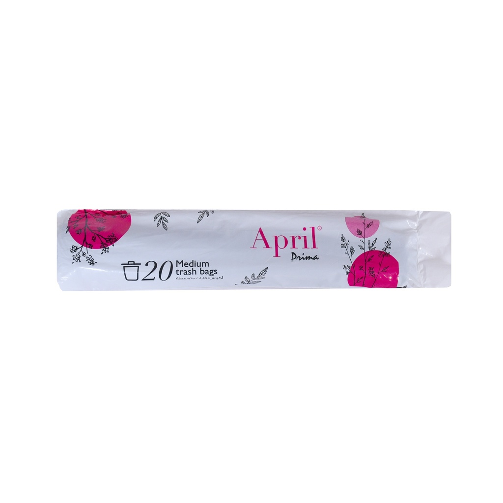 April Trash Bags 20 (Pack of 12) (Medium) - أكياس نفايات متوسطة 
