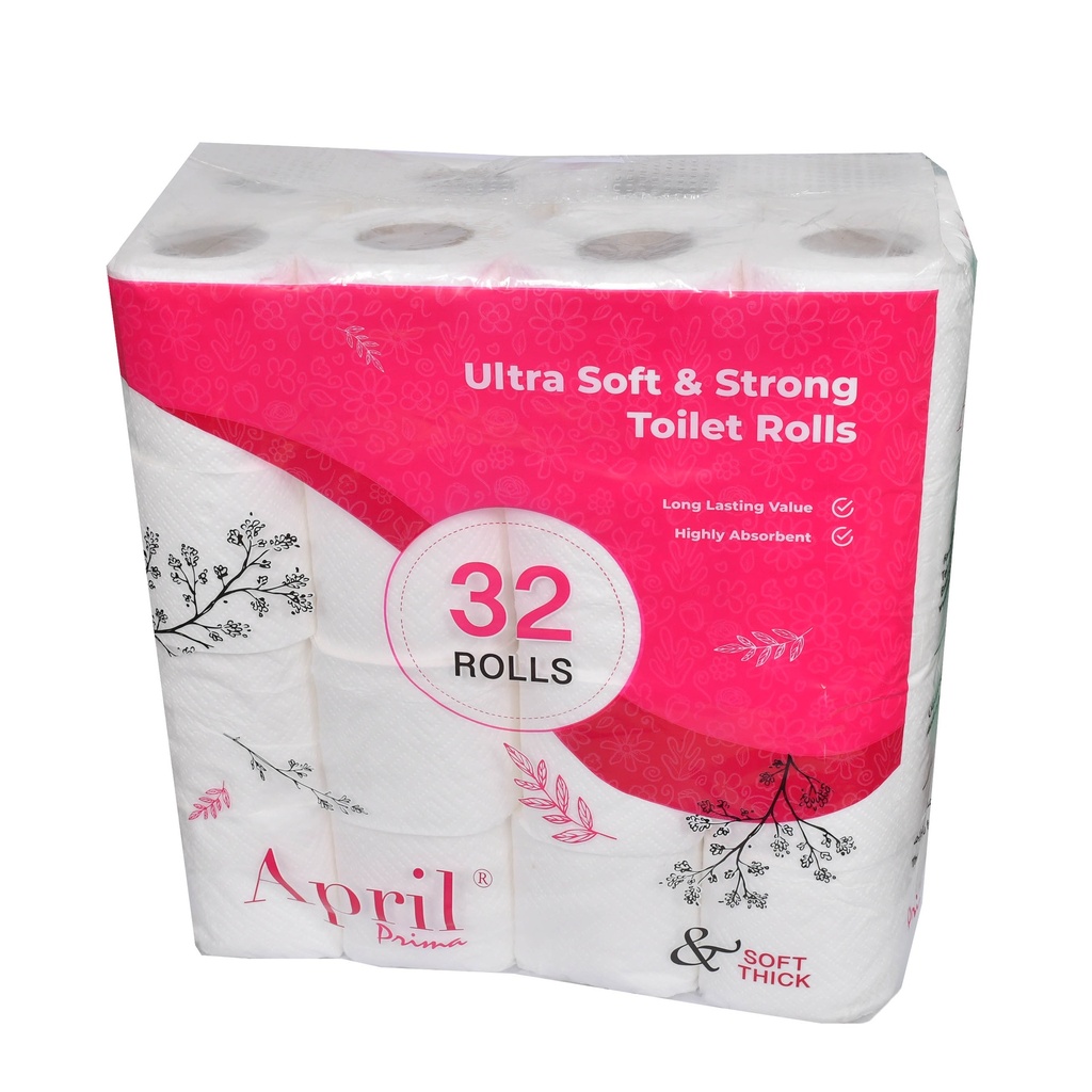 Toilet Roll April 32 Rolls - 3200 Sheets - ورق تواليت 
