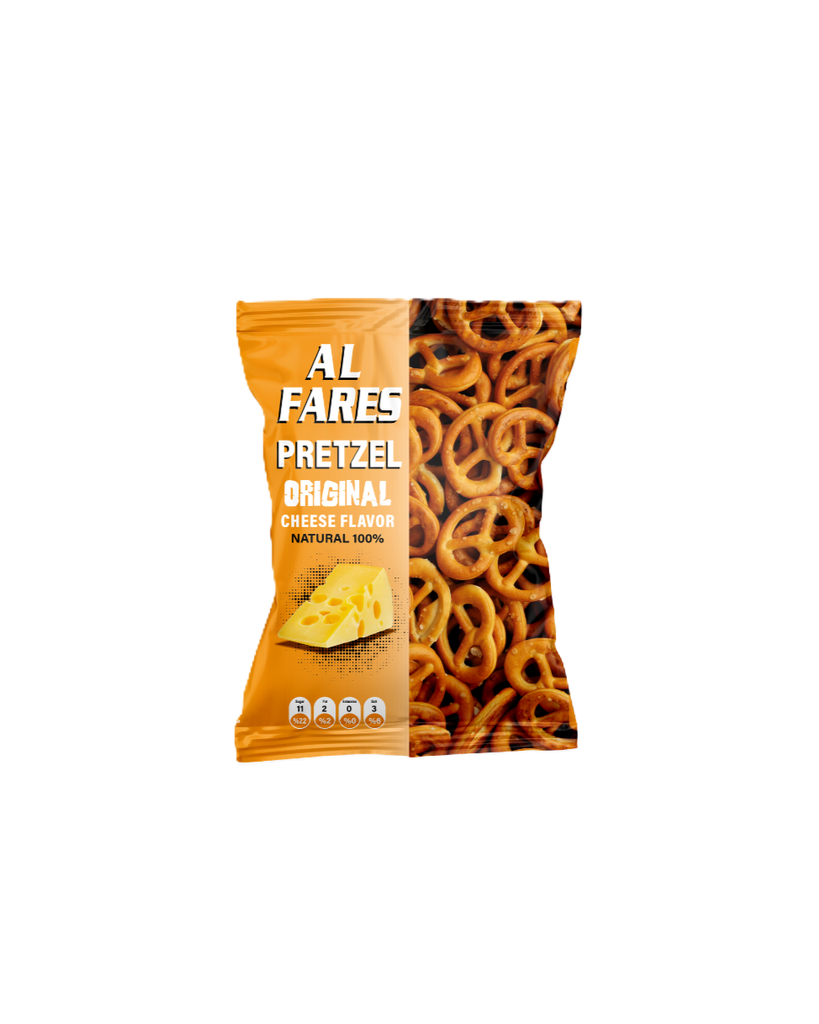 AL Fares Pretzel Biscuit Cheese 45G - أل فارس بريتزل بسكويت بالجبنة
