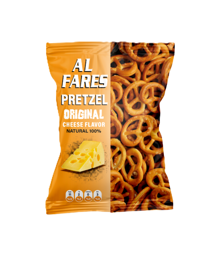 AL Fares Pretzel Biscuit Cheese 45G - أل فارس بريتزل بسكويت بالجبنة