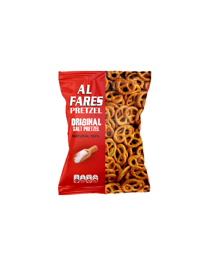 AL Fares Pretzel Biscuit Salt 45G - أل فارس بريتزل بسكويت بالملح 