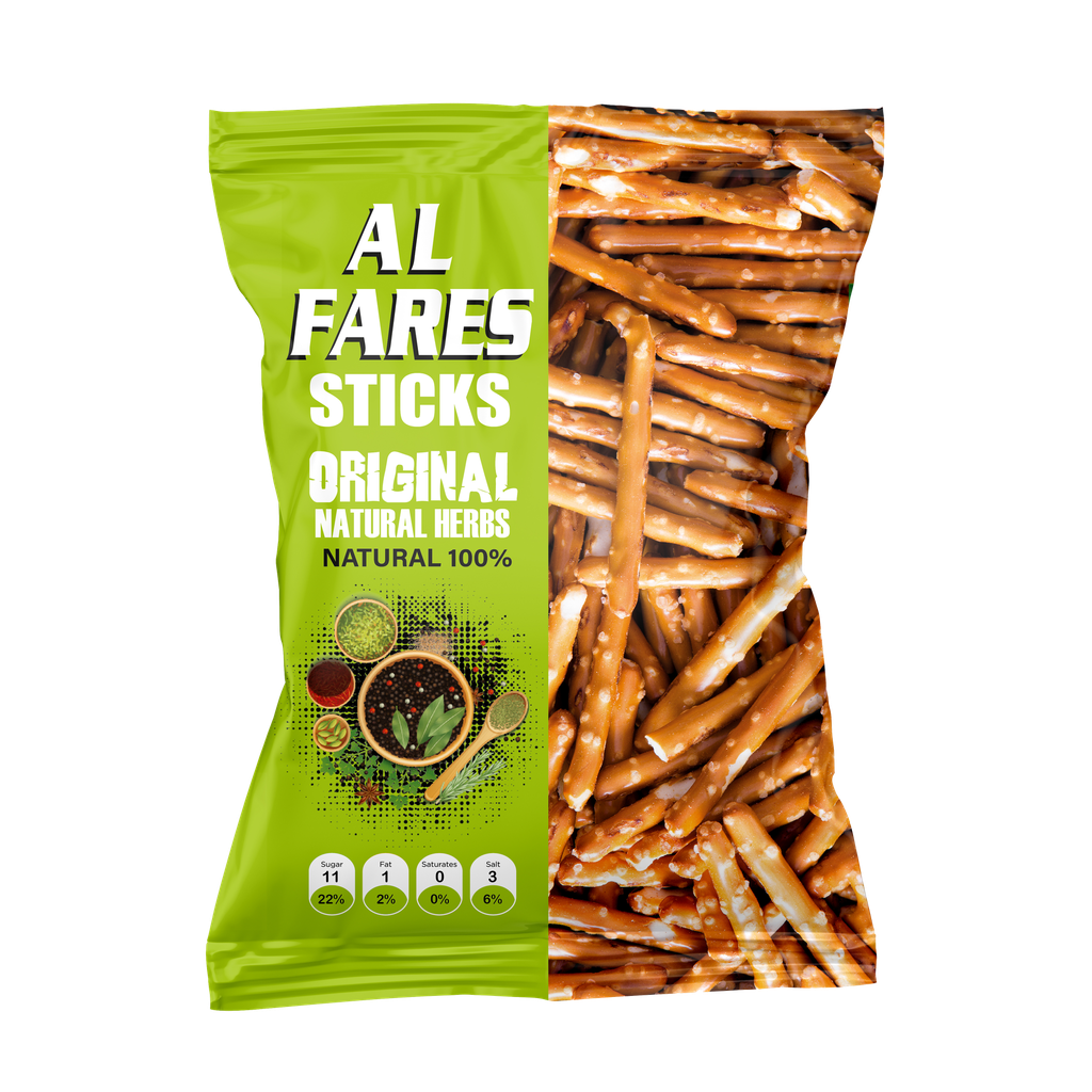  AL Fares Sticks Biscuits Herbs 120 G -أعواد بسكويت ألفارس بنكهة الأعشاب 
