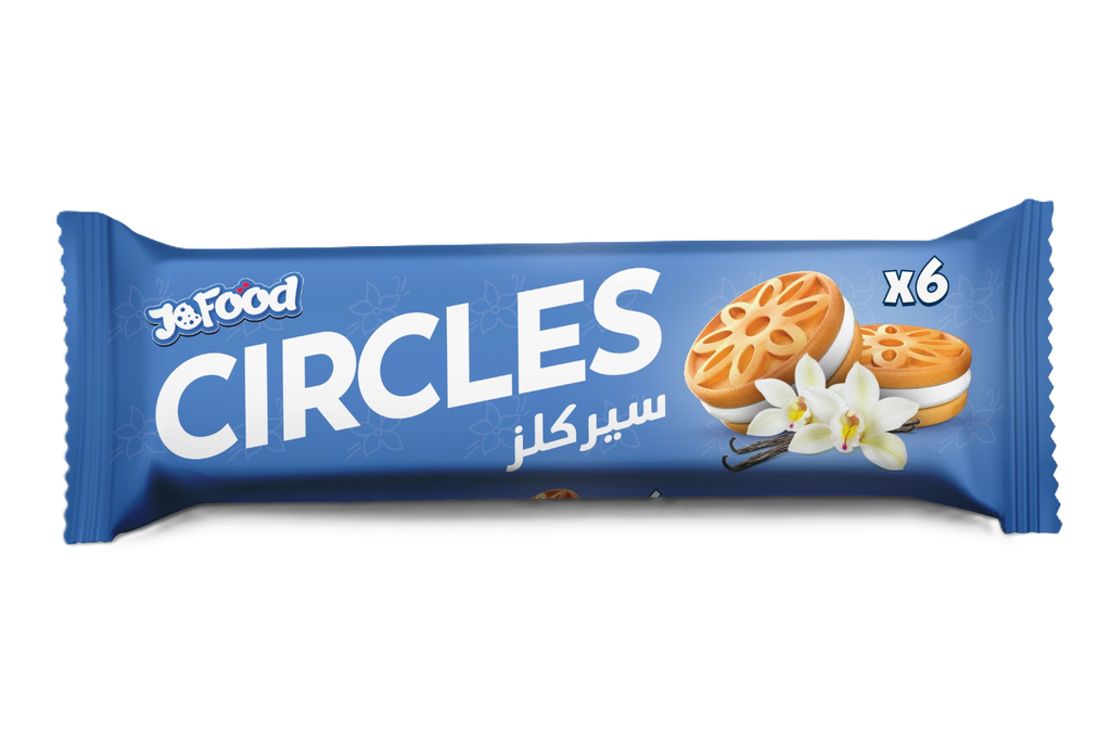 JoFood Circles Filled with Vanilla Cream 36G - جو فود دوائر محشوة بكريمة الفانيليا  