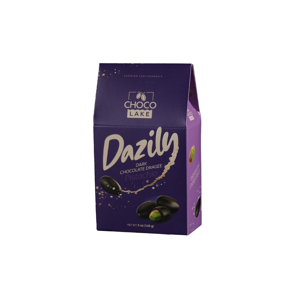 Dazily Dark Chocolate Dragee Pistachio 142g - دازيلي دراجيه شوكولاتة داكنة بالفستق 