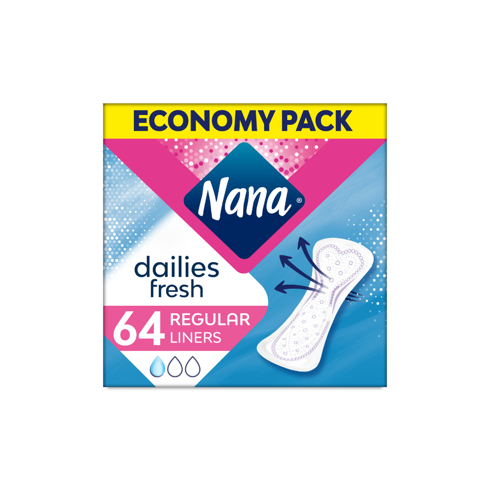 Nana Dailies 64 Regular Liners - فوطة يومية