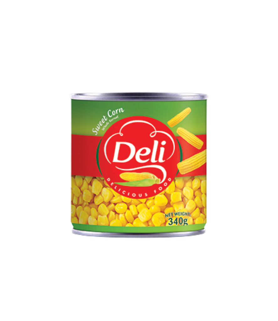 Deli Sweet Corn 340g without Cap EZO - ذرة حلوة ٣٤٠غ بدون غطاء إيزو