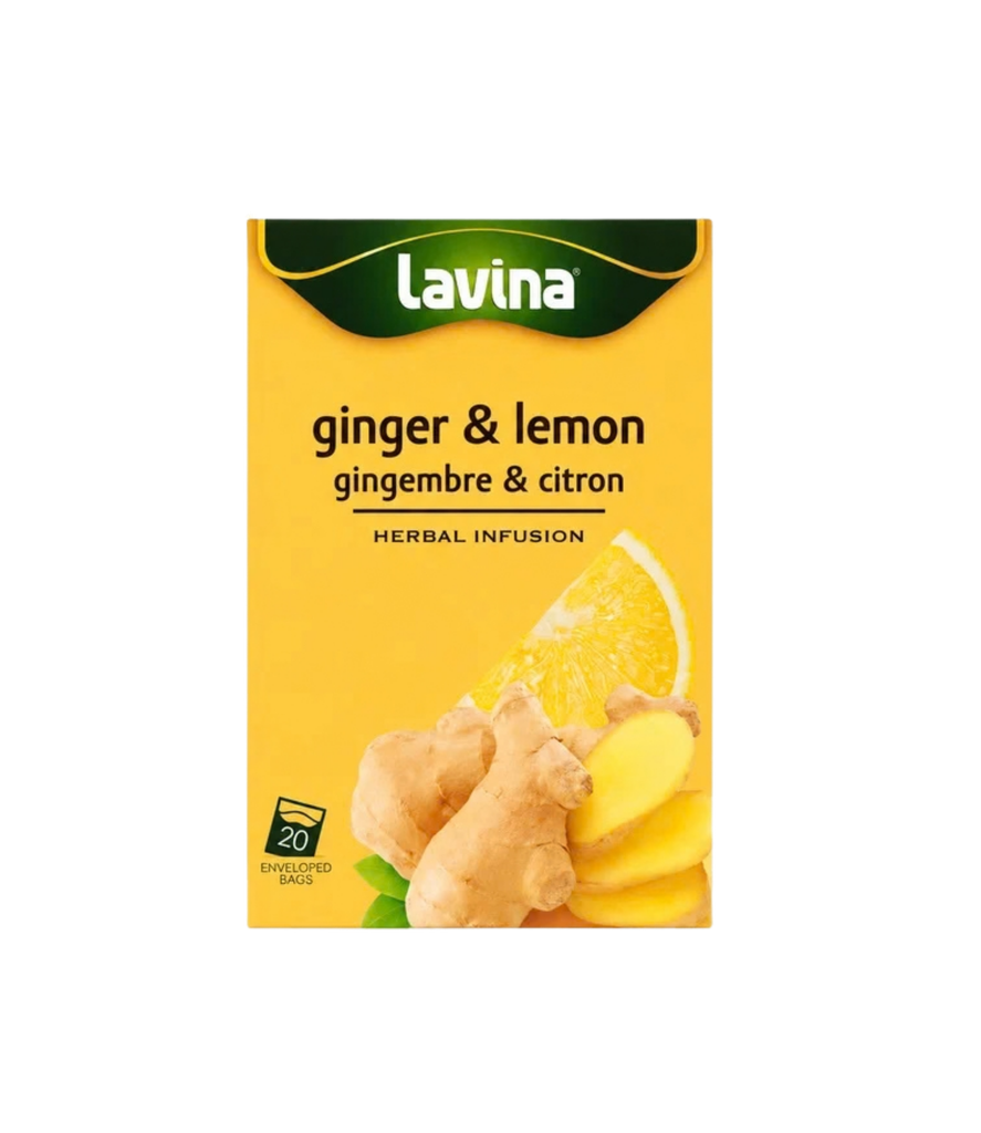 Lavina Ginger & Lemon Infusion 20s - لافينا شاي زنجبيل وليمون ٢٠ كيس