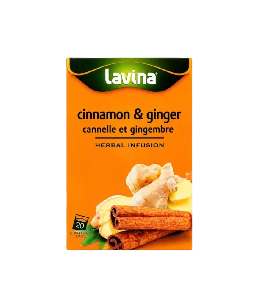 Lavina Cinnamon & Ginger Infusion 20s - لافينا شاي قرفة و زنجبيل ٢٠ كيس