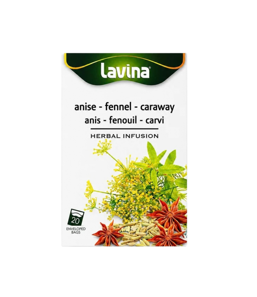 Lavina Anise-Fennel-Caraway Infusion 20s - لافينا شاي ينسون وشمر وكراوية ٢٠ كيس
