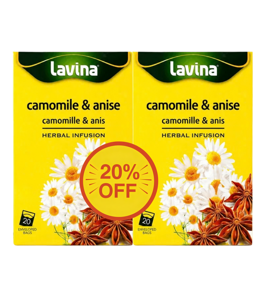 Lavina Camomille Infusion 20s Buy 2 Get 20% - لافينا شاي بابونج ٢٠ كيس اشترِ ٢ واحصل على ٢٠٪ خصم
