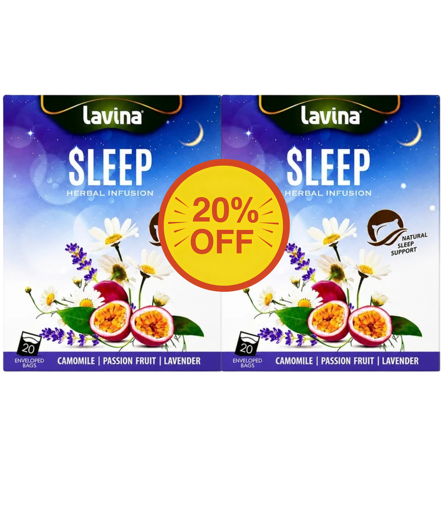 Lavina Functional Tea Sleep 20s Buy 2 Get 20% - لافينا شاي للنوم تركيبة وظيفية (٢٠ كيس) اشترِ ٢ واحصل على ٢٠٪ خصم