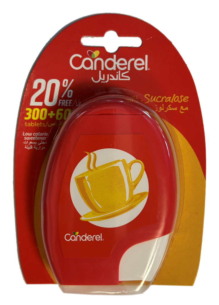 Canderel tabs sucralose 300 + 60 free - كانديريل أقراص سكرالوز