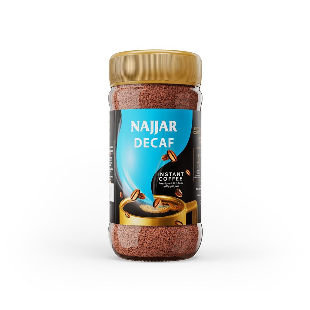 Najjar Instant Coffee Gold Decaf 95g -  نجّار  خالي من الكافيين