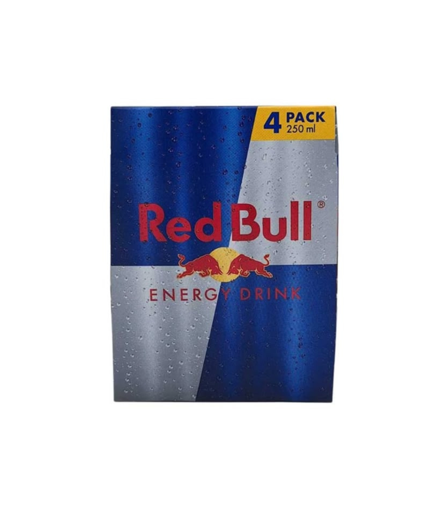 Red Bull Regular 4 Pack (4x250ml)ريد بول العادي – عبوة 4 حبات