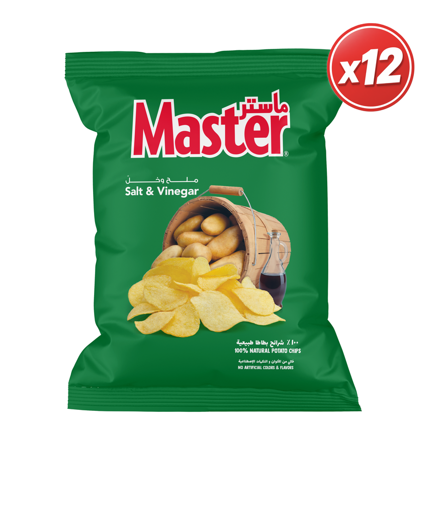 Master Salt & Vinegar 70g*12 N - ماستر ملح وخل