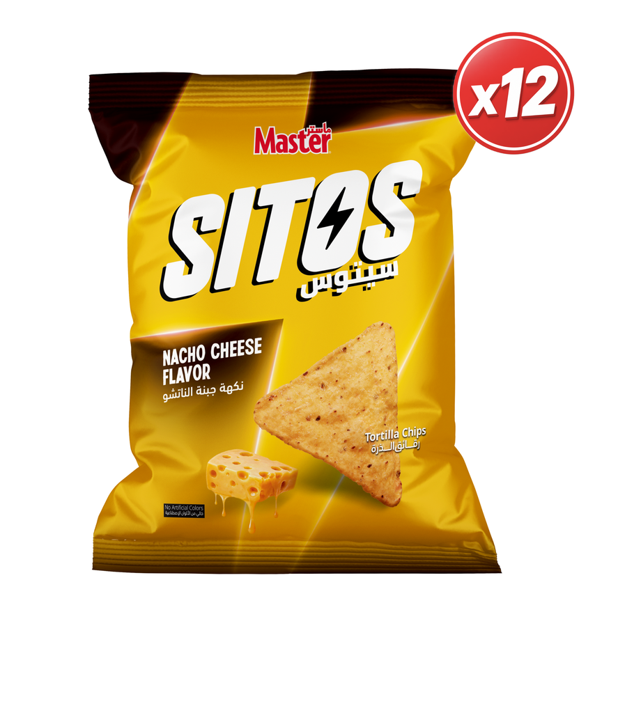 Master Sitos Nacho Cheese 80g*12 - ماستر  ناتشو بالجبنة