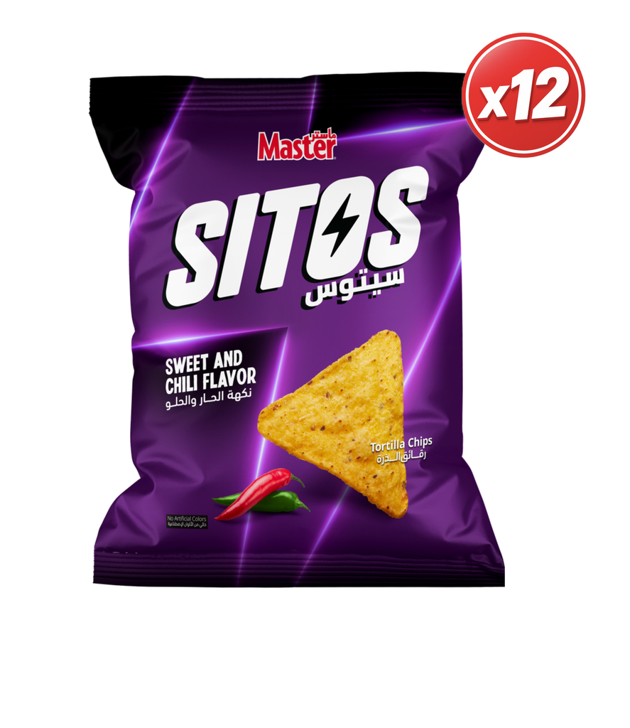 Master Sitos SweetChili Pepper 210g*12 - ماستر سيتوس بالفلفل الحلو الحار
