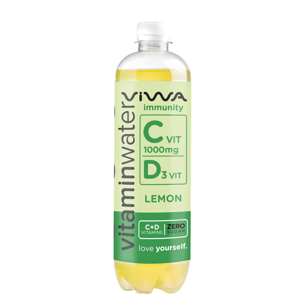 Viwa Vitamin Water Lemon C+D 600ml - مياه فيتامين بالحامض