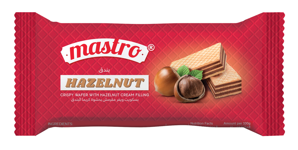 Mastro Plain Wafer Hazelnut 24*33g - ماسترو  ويفر  بالبندق 