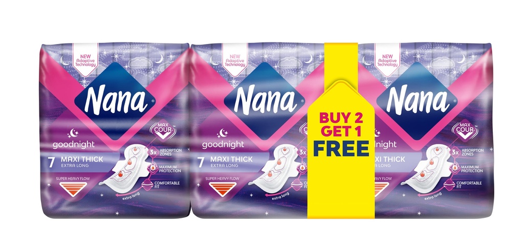 Nana buy 2 thick maxi goodnight 7 get 1 free - نانا        