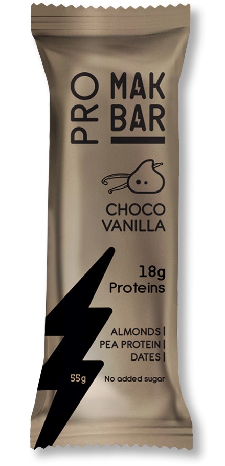 Mak Bar Pro - Chocco Vanilla - 18g protein -55g-نكهة الشوكولاتة والفانيليا 