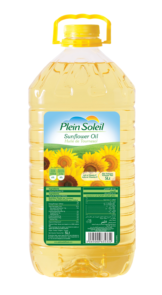 Plein Soleil sunflower oil 5L - زيت دوار الشمس   