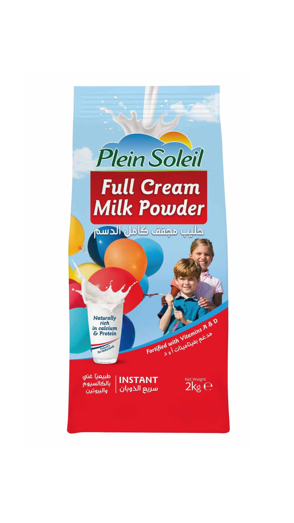 Plein Soleil Instant Full Cream Milk Powder 2kg - حليب بودرة كامل الدسم