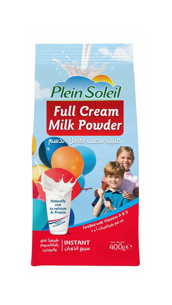 Plein Soleil Instant Full Cream Milk Powder 400g-حليب بودرة كامل الدسم 