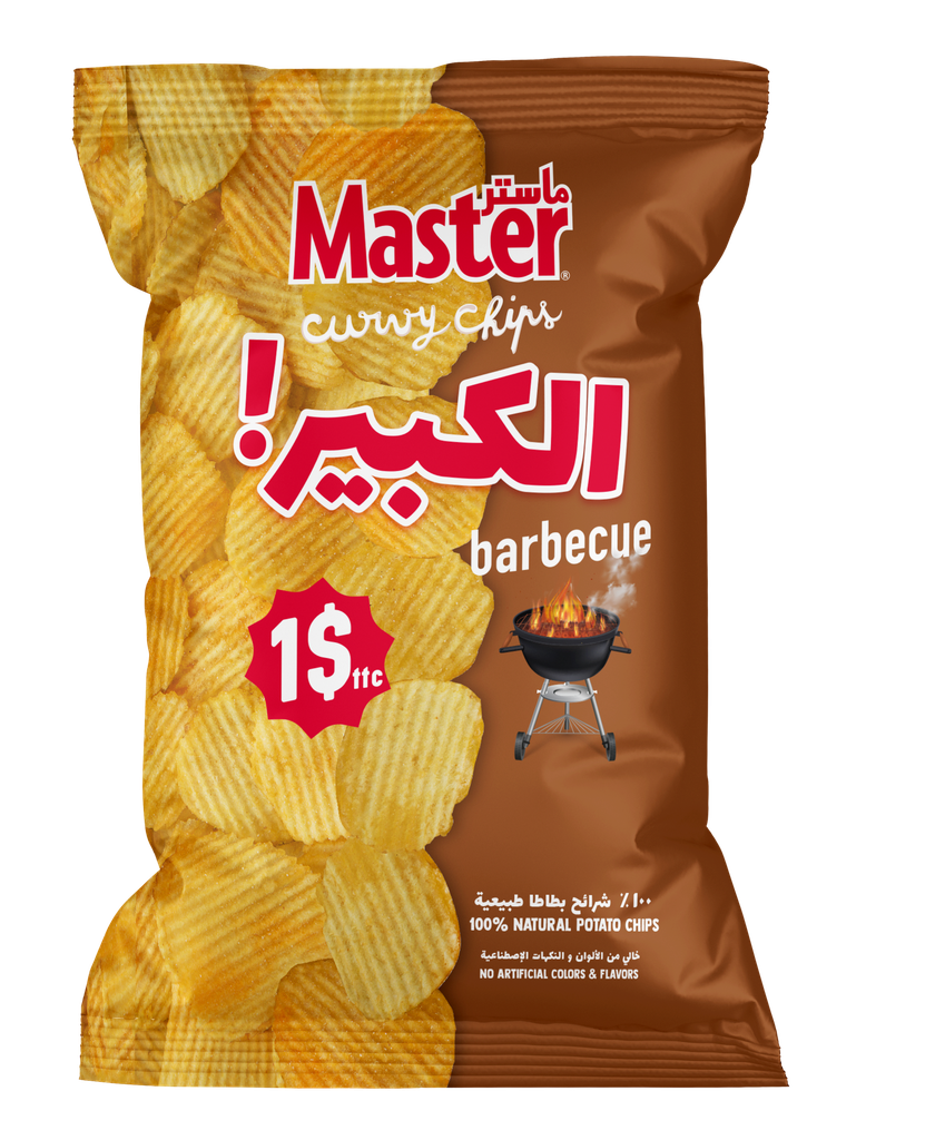 Master Curvy Kbir Barbecue 165g - ماستر كيرفي كبير باربكيو 