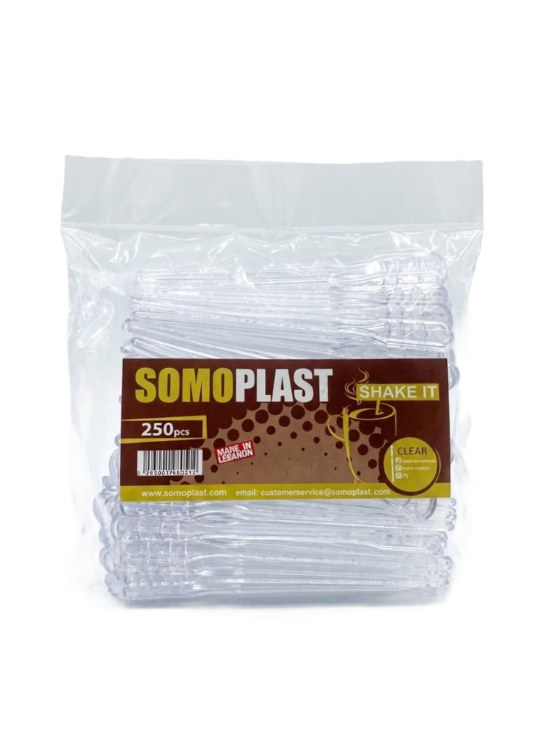 Somo Plast Shake It 250 Pcs - أعواد بلاستيكية للتحريك