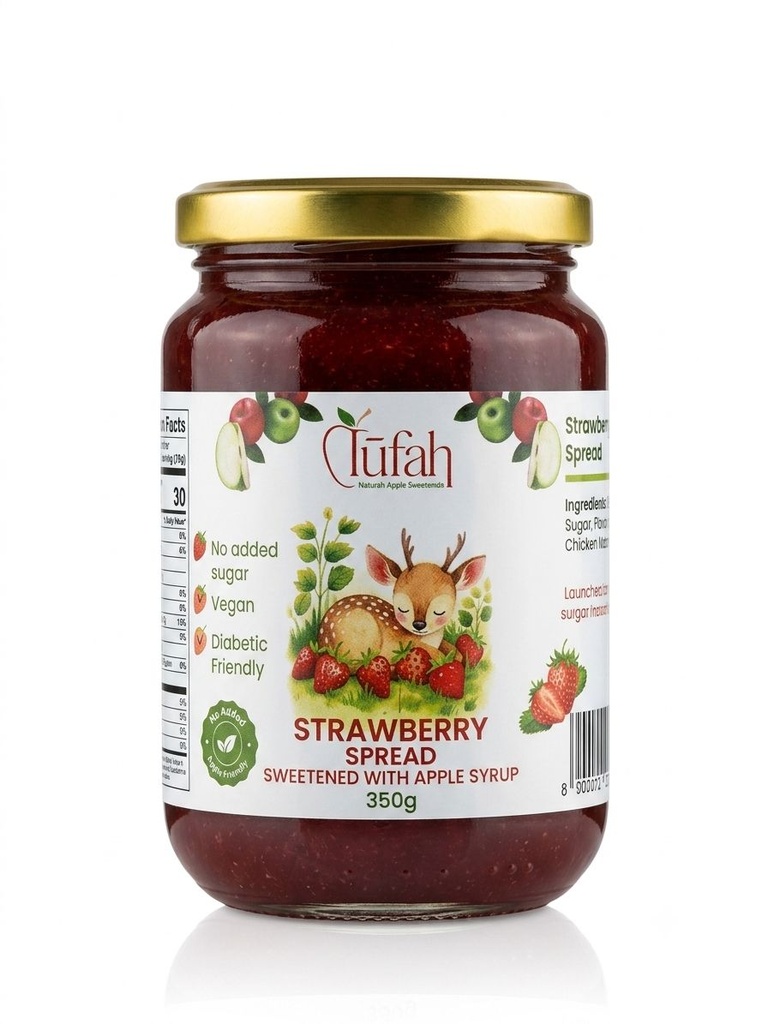 Tufah Strawberry Spread Glass Jar 350g