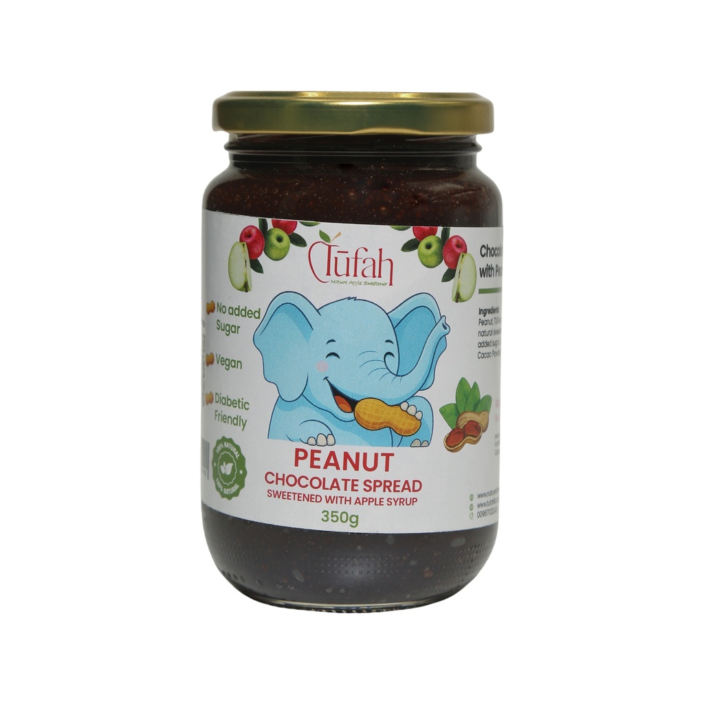 Tufah Peanut Chocolate Spread Glass Jar 350g