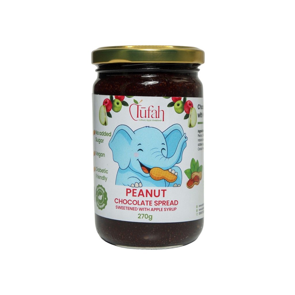 Tufah Peanut Chocolate Spread Glass Jar 270g
