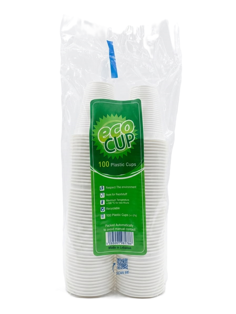 Somo Plast Eco Cup  white 170cc (100 Cup) 