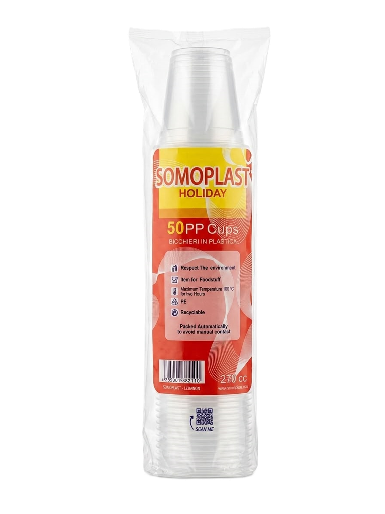 Somo Plast Holiday Transparent Cup 250cc 