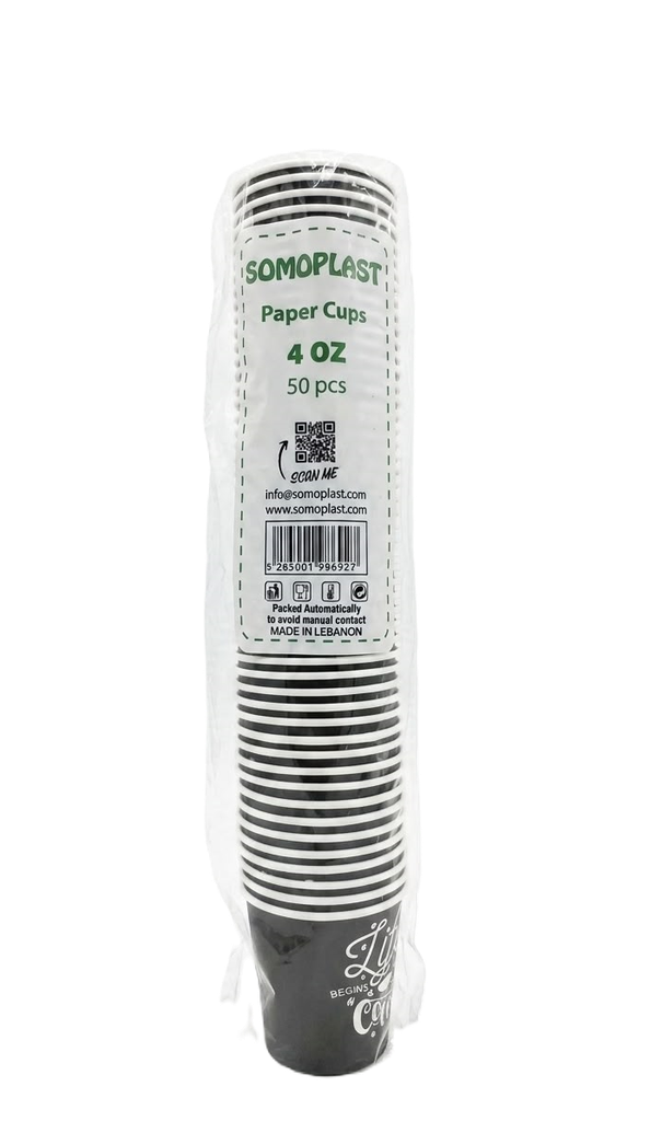 Somo Plast Paper Cups 4 OZ (50pcs) 