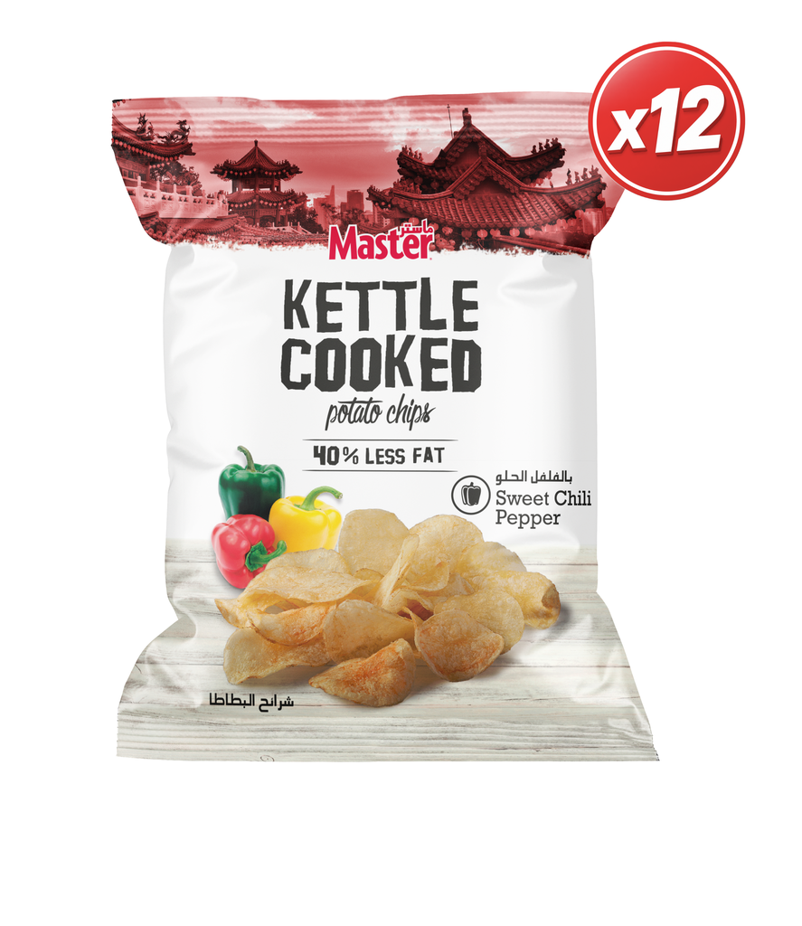 Master Kettle Sweet Chili Pepper 12*76g - ماستر كيتل فلفل حلو وحار