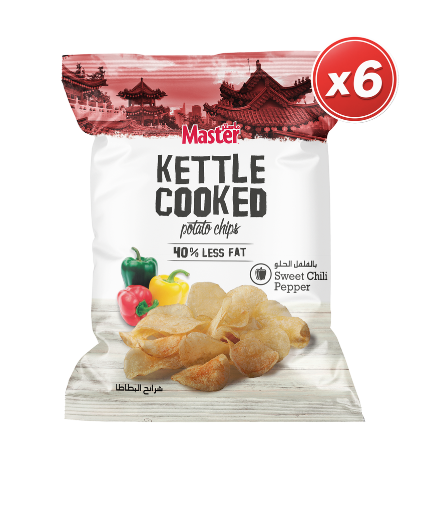 Master Kettle Sweet Chili Pepper 6*210g -ماستر كيتل فلفل حلو وحار 