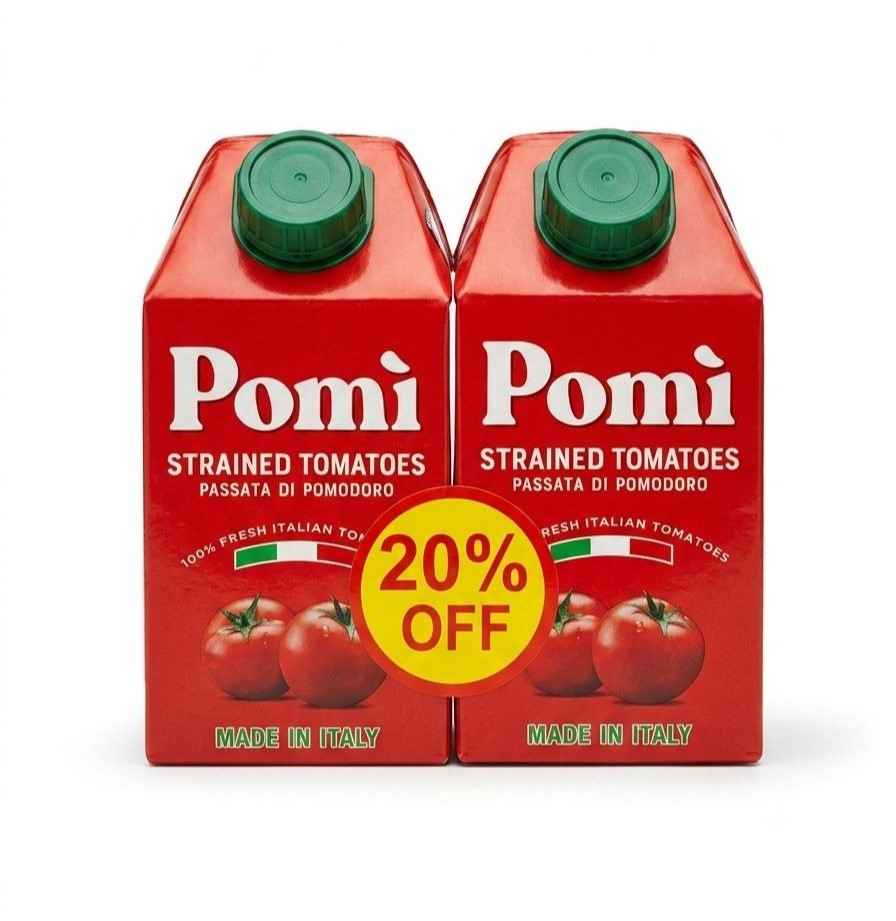 Pomi tomato paste 500g Buy 2 & get 20% - Gemina Pack -رب البندورة