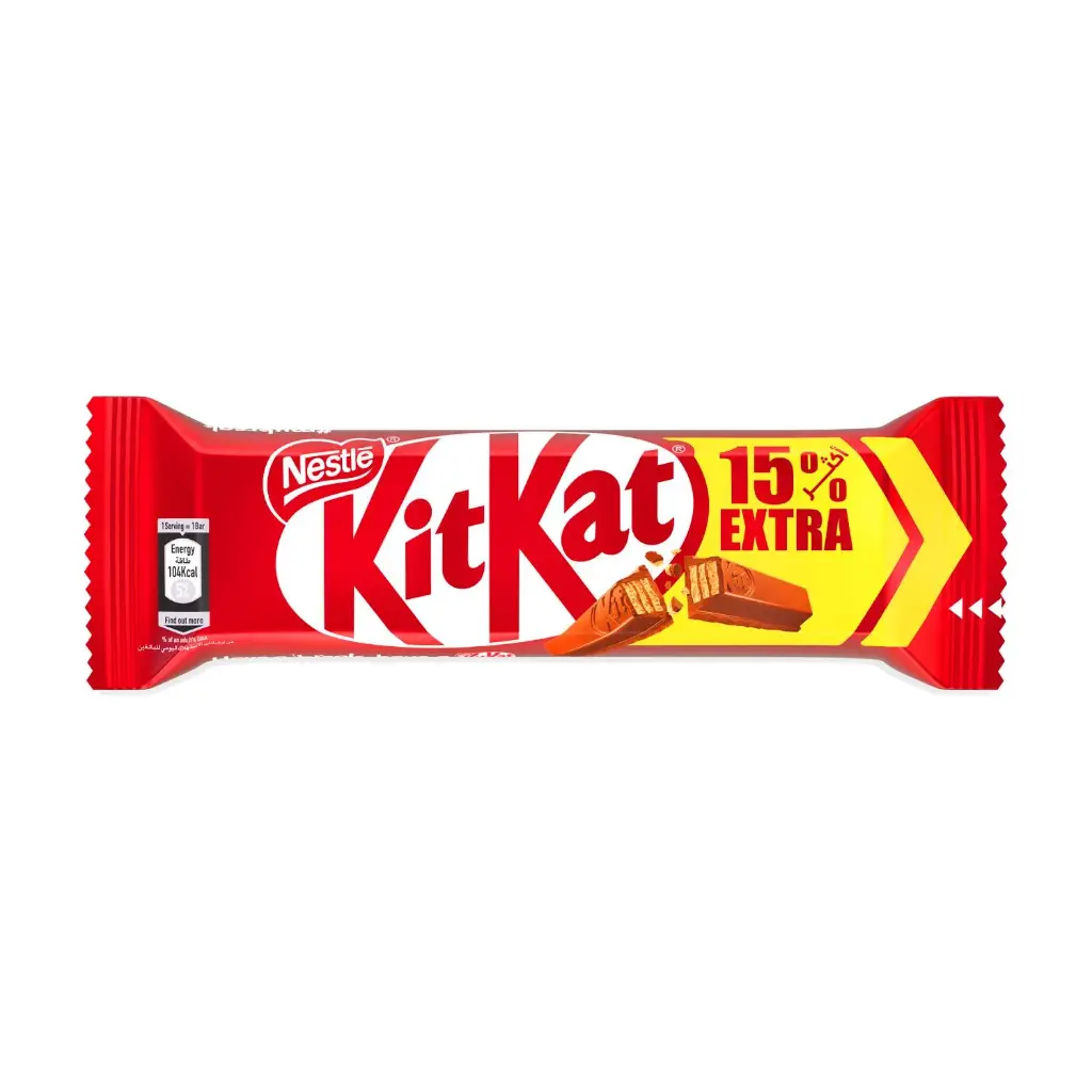 Kitkat 2 Fingers 15% extra wheight 20.5gx 36- أصابع كيت كات بالشوكولاتة