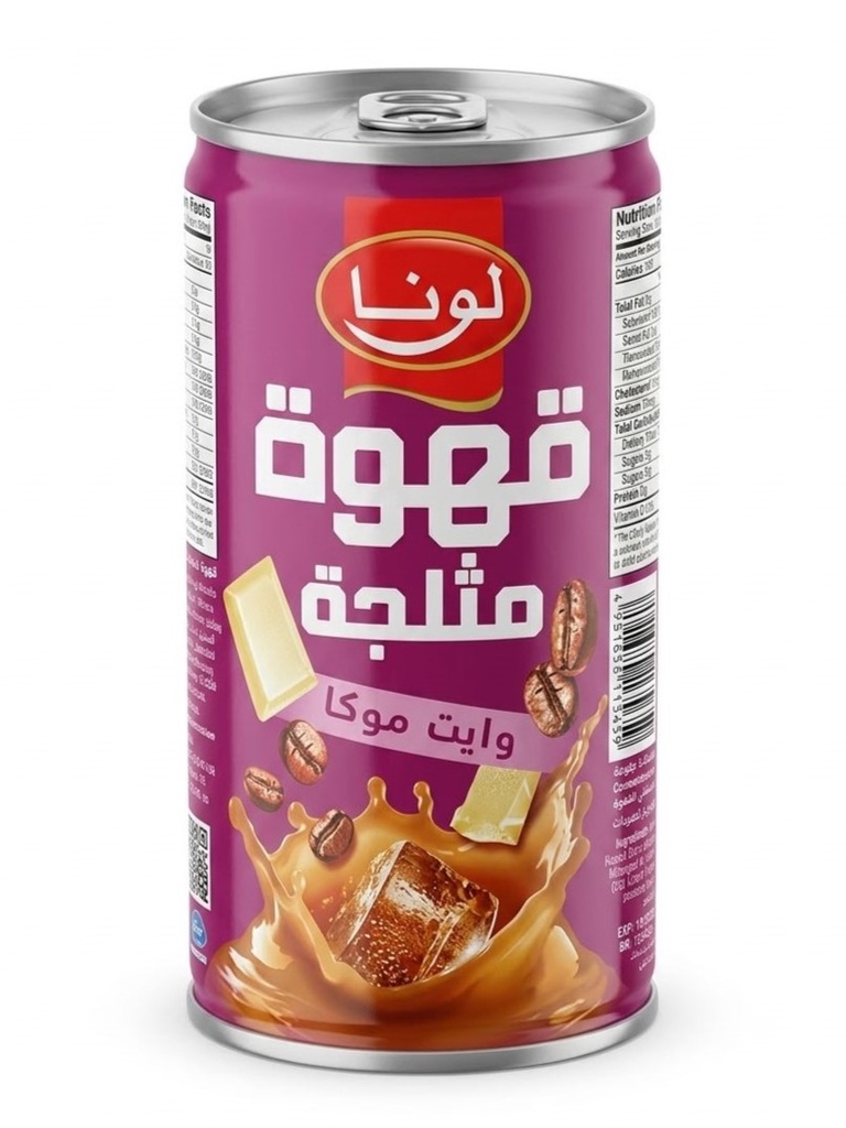 Luna Iced Coffee White Mocha 24*195ml - إيس كوفي موكا 