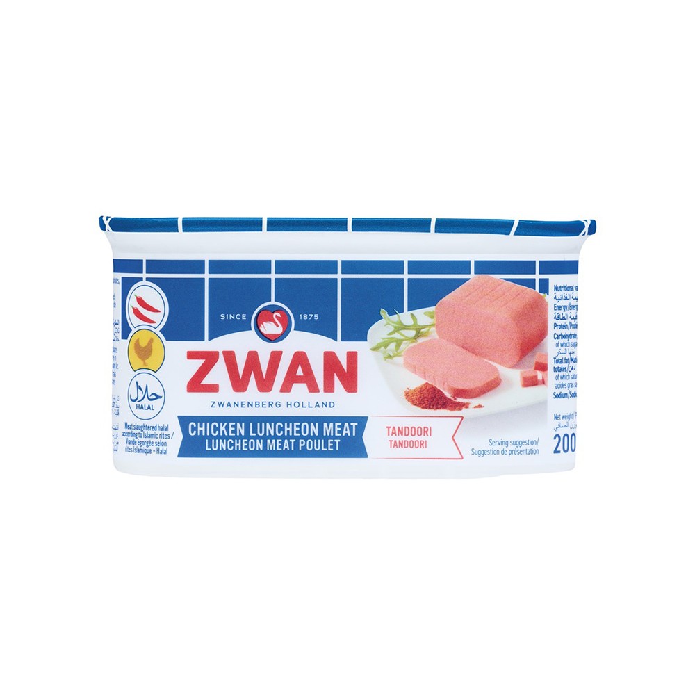 Zwan Chicken Tandoori Luncheon Meat 200g - زوان دجاج تندوري