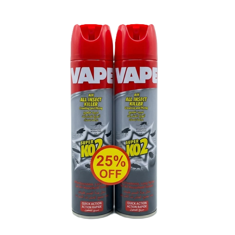 Vape Super KO2 CIk 400ml all insect killer Buy 2 & Get 25% - جميع أنواع الحشرات